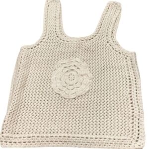 NWT. JESSICA SIMPSON Crochet Floral Accent Tank Top Small.